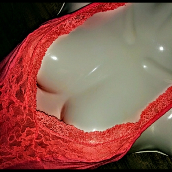 Victoria's Secret Nightie Size S Coral Lace Panel - Picture 9 of 11
